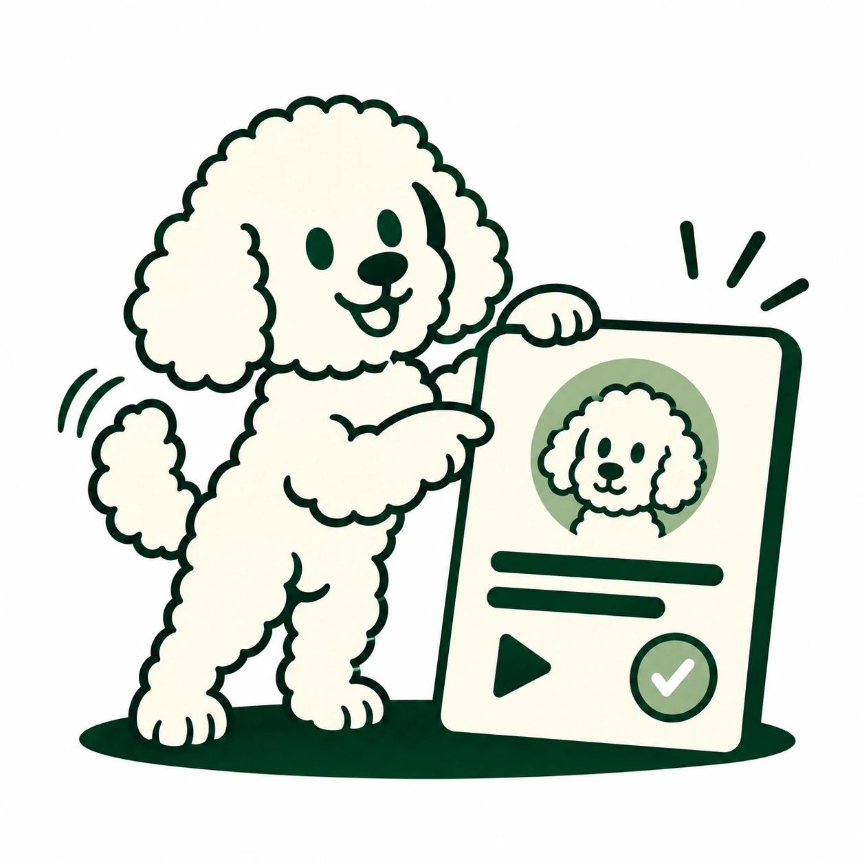 La mascota presenta su perfil con su foto, contenido y un sello de verificación